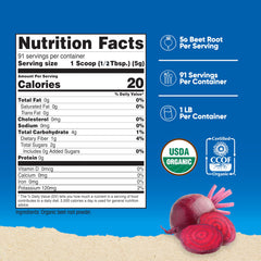 Nutricost close-up of beet root powder texture highlighting fine, mixable consistency