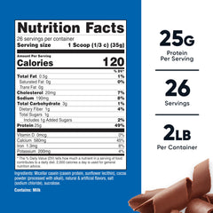 Nutricost close-up powder texture of chocolate casein showing creamy mixability