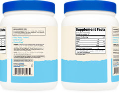 Nutricost scoop with powder in hand demonstrating included scoop and serving size