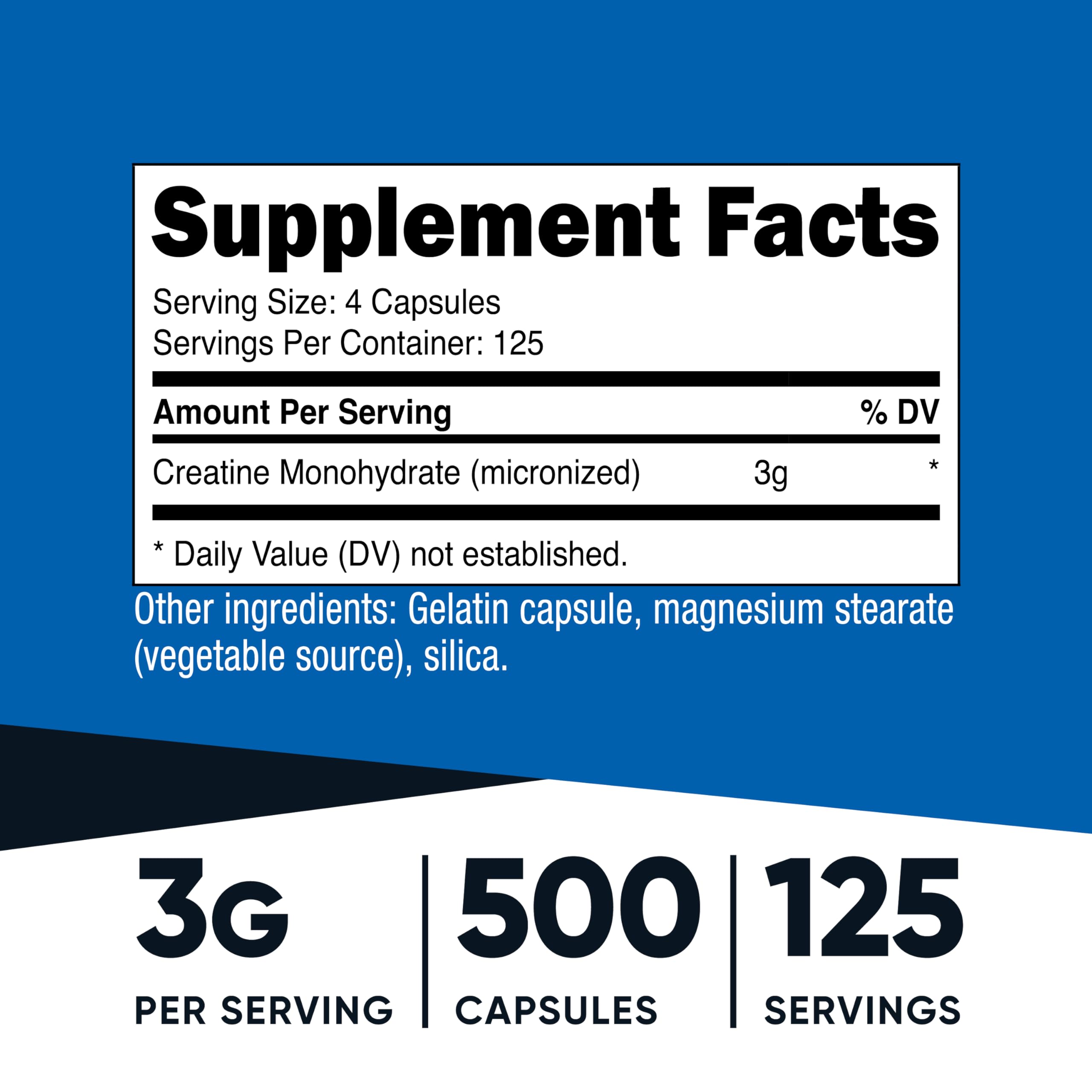 Nutricost close-up of a single capsule illustrating easy-swallow convenience