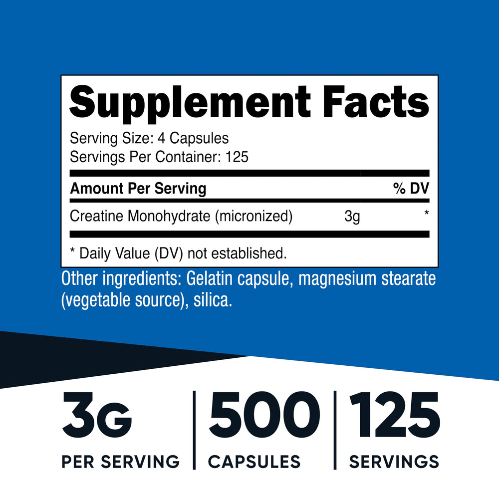 Nutricost close-up of a single capsule illustrating easy-swallow convenience