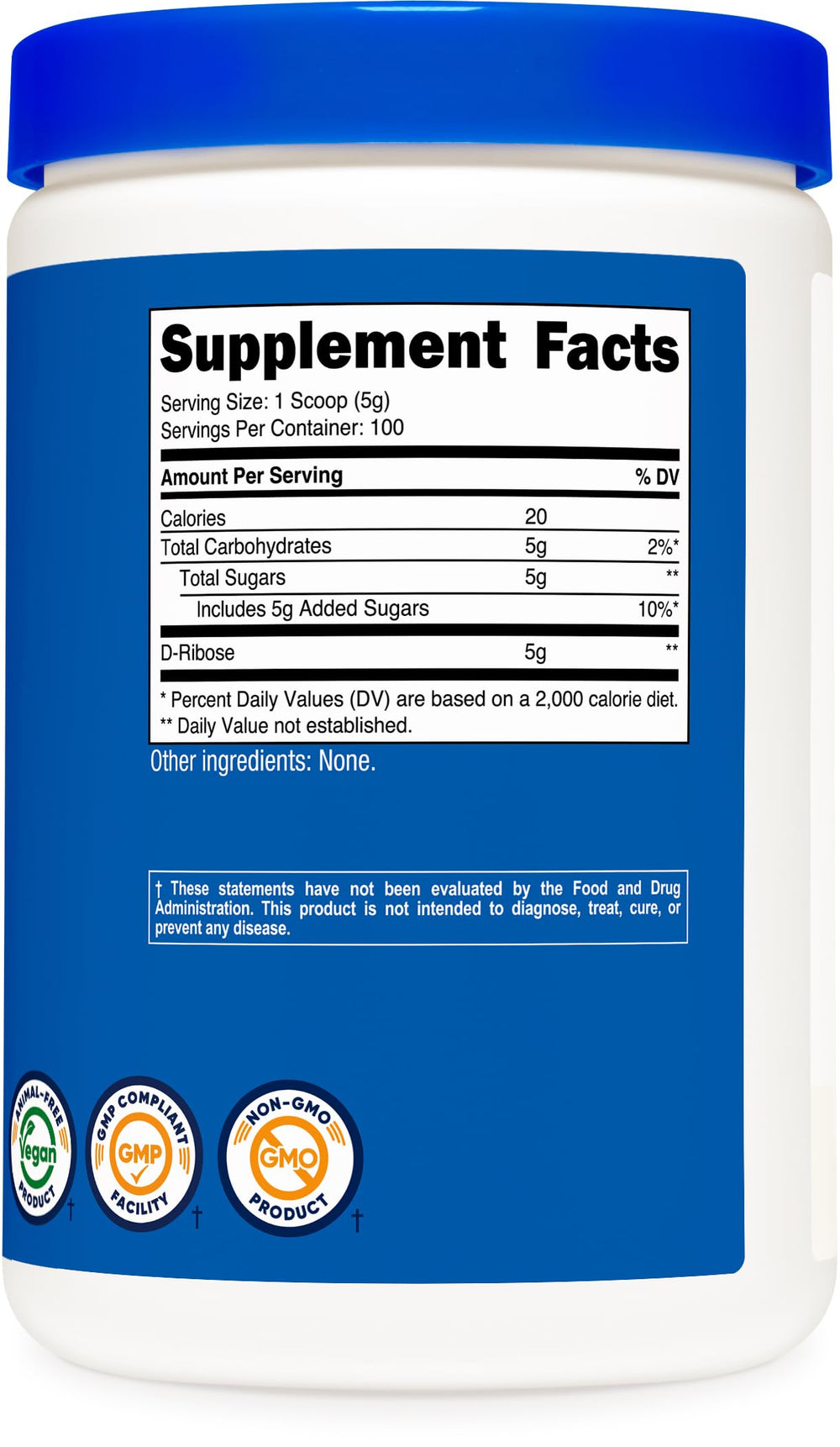 Nutricost D-Ribose mixing in glass beverage illustrating easy mixing convenience