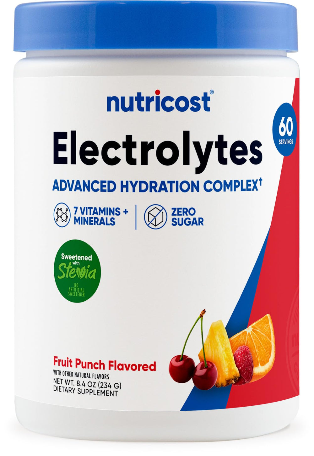 Nutricost front packaging showing label and servings benefit