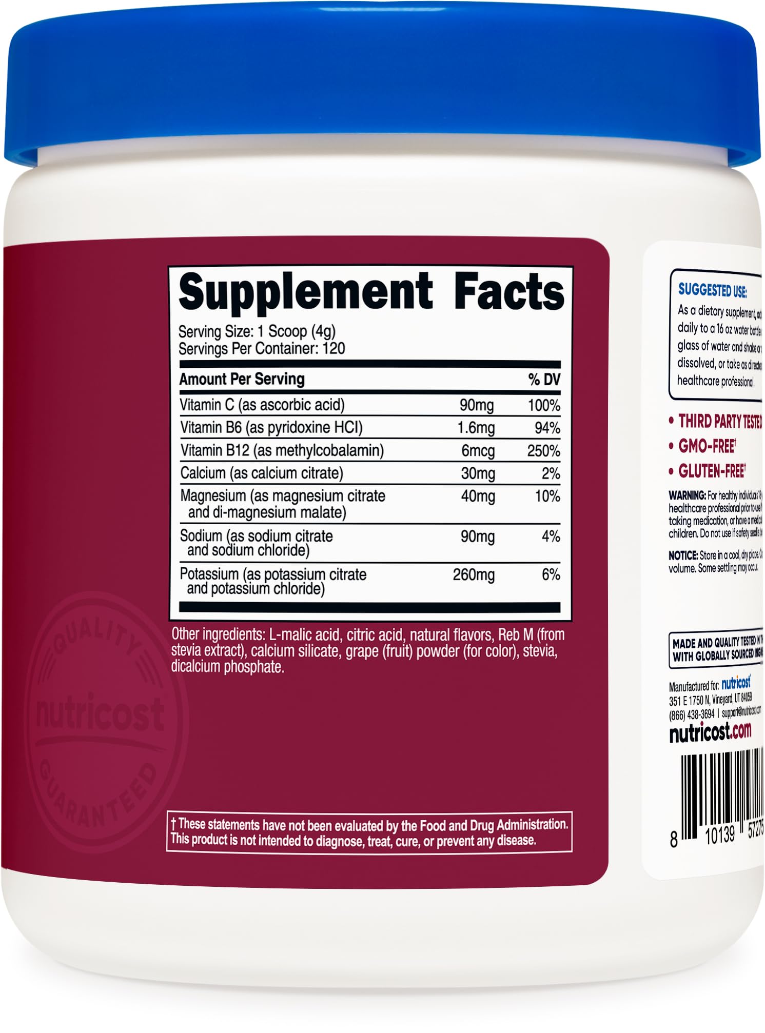 Nutricost bottle in gym setting illustrating convenient on-the-go hydration
