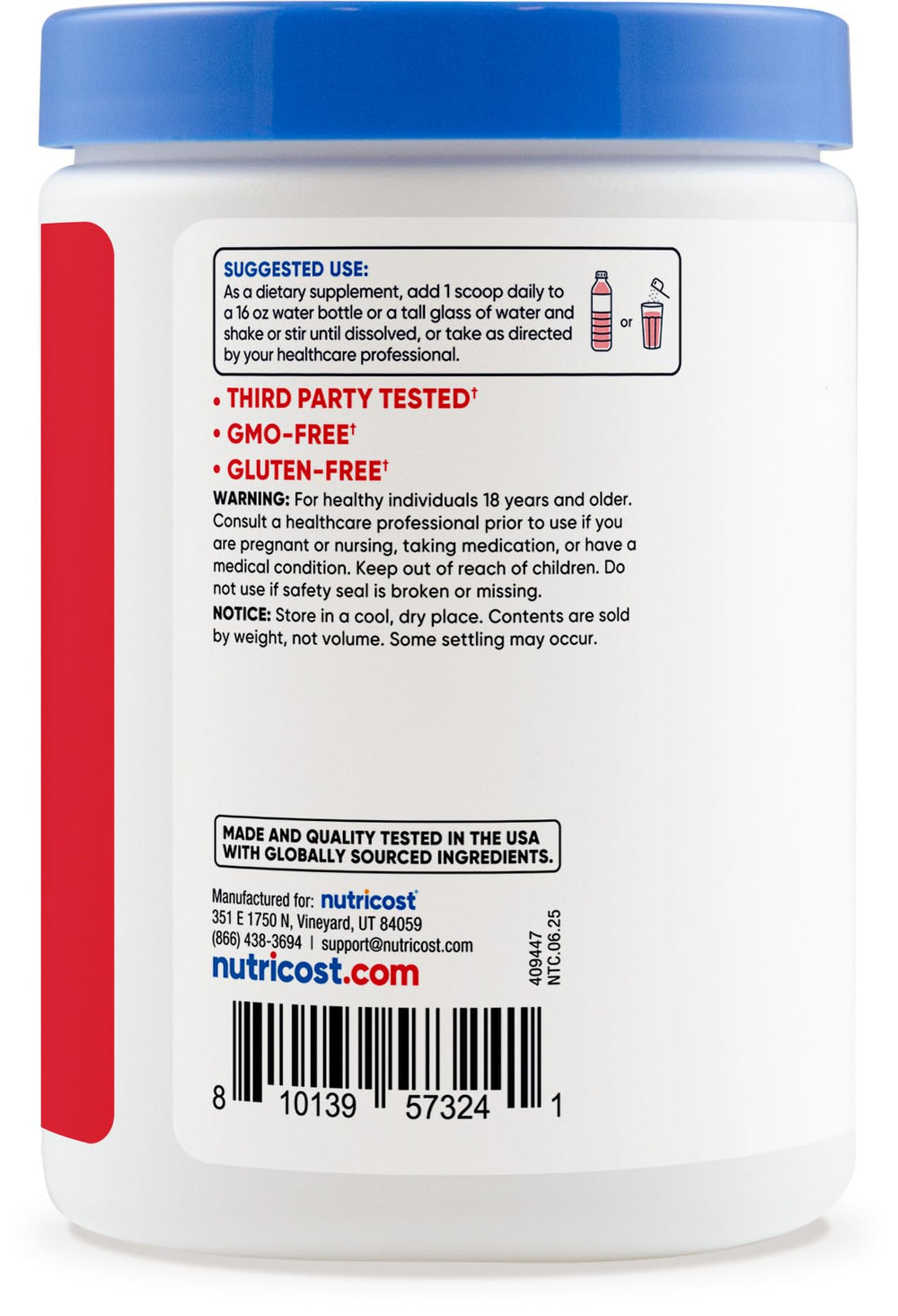 Nutricost drink in use during exercise illustrating easy hydration benefit