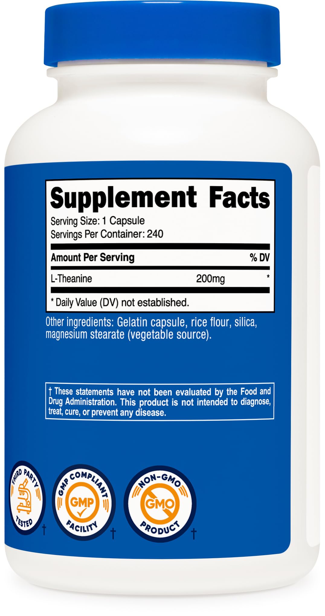 Nutricost bottle on desk near notebook showing routine use