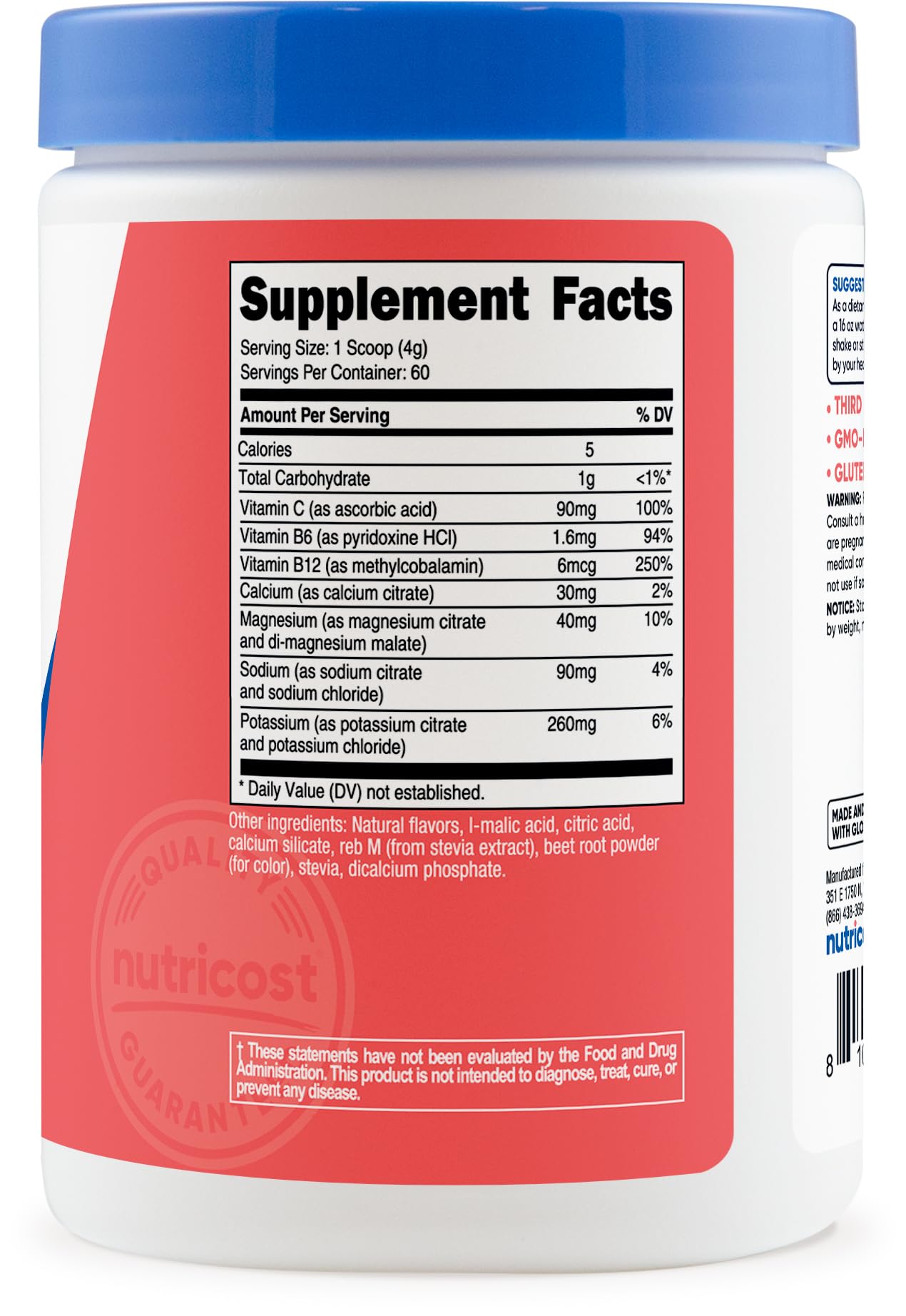 Nutricost bottle in a gym setting illustrating portable hydration benefit