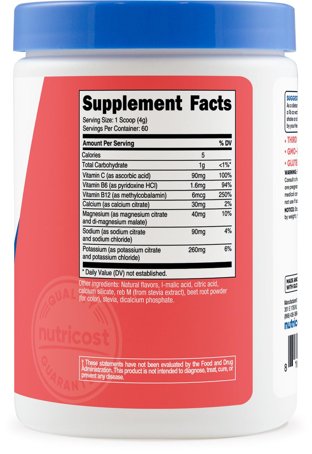 Nutricost bottle in a gym setting illustrating portable hydration benefit