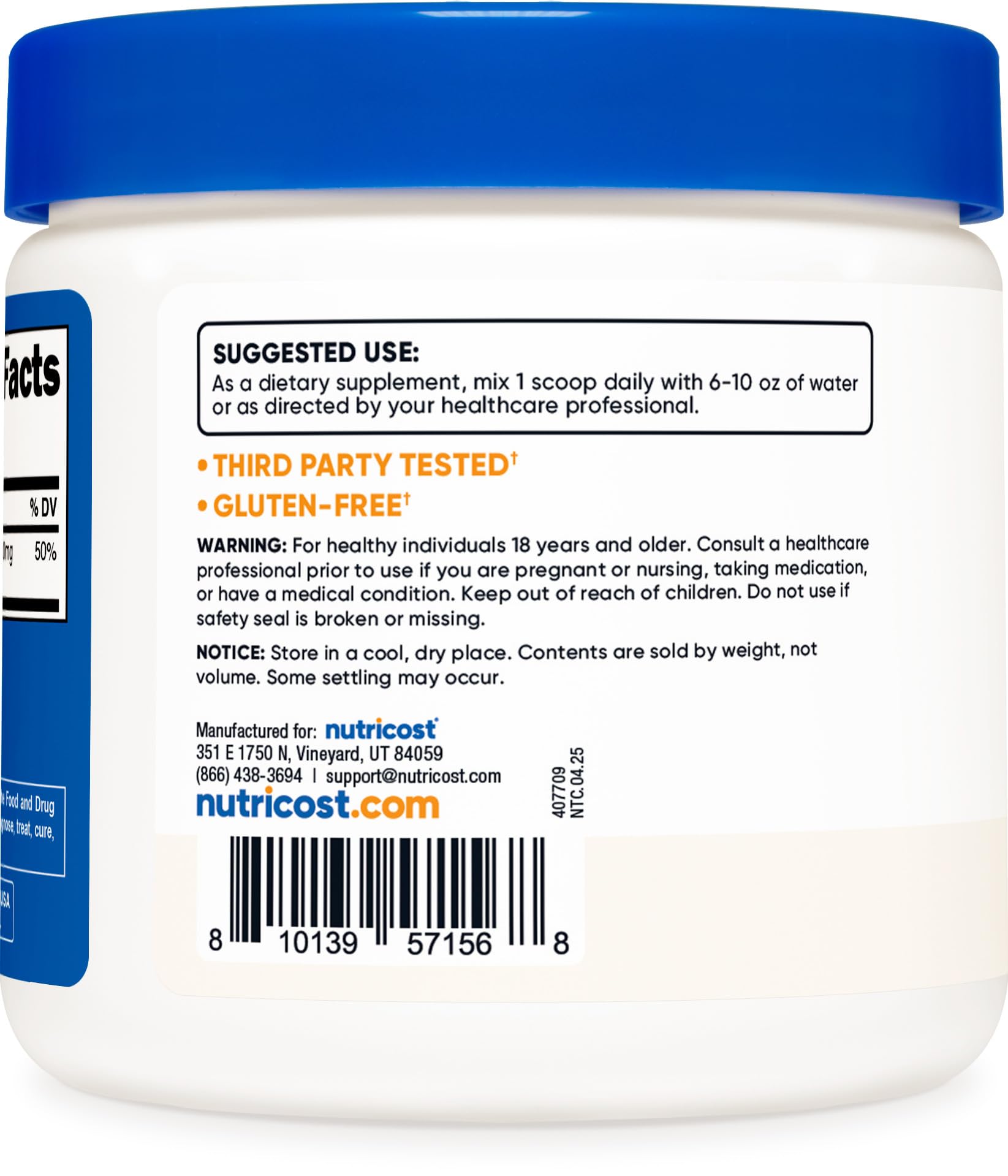 Nutricost mixed in smoothie glass showing seamless blend and convenience
