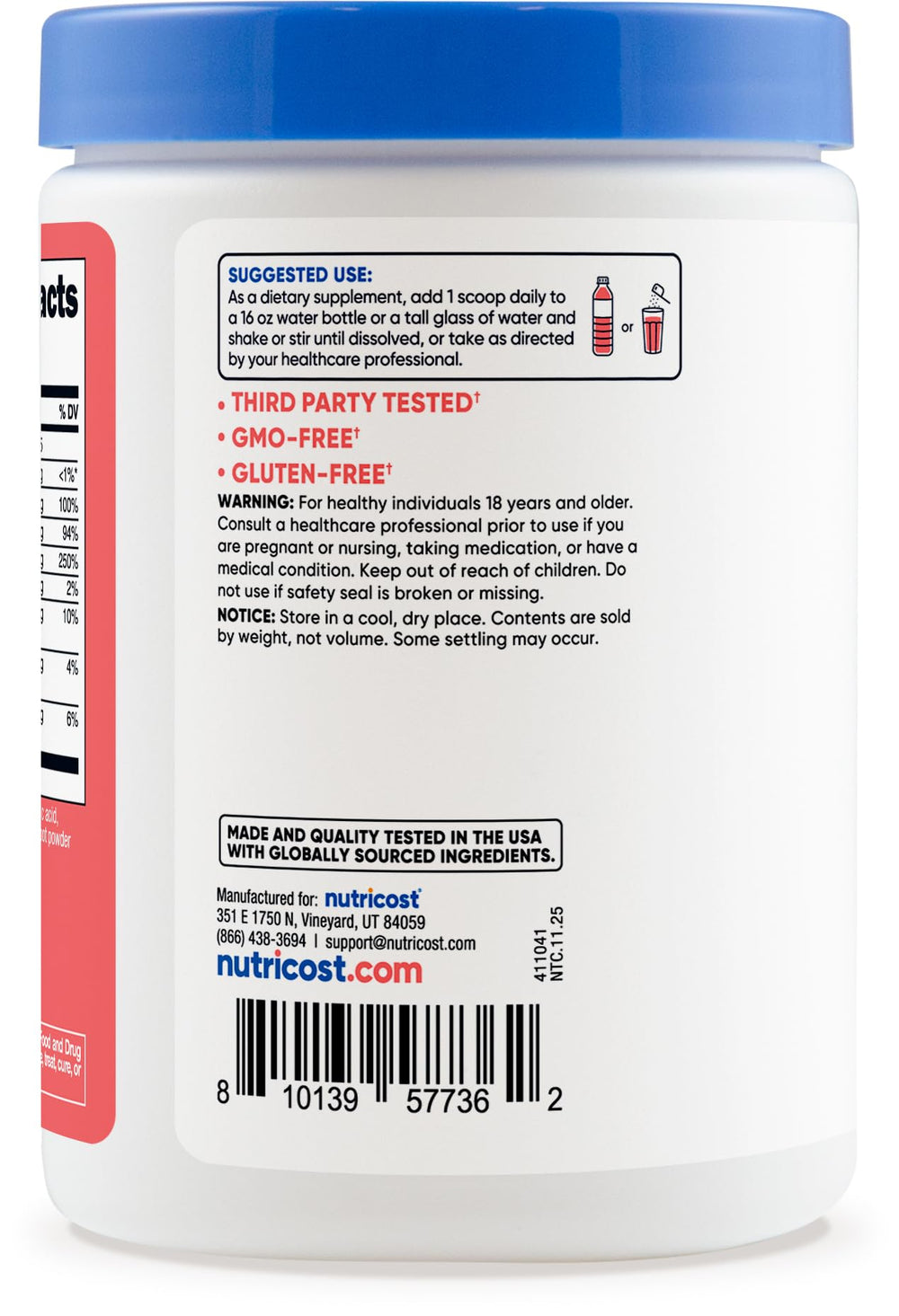 Nutricost mixing in a water bottle showing easy dissolving and refreshment