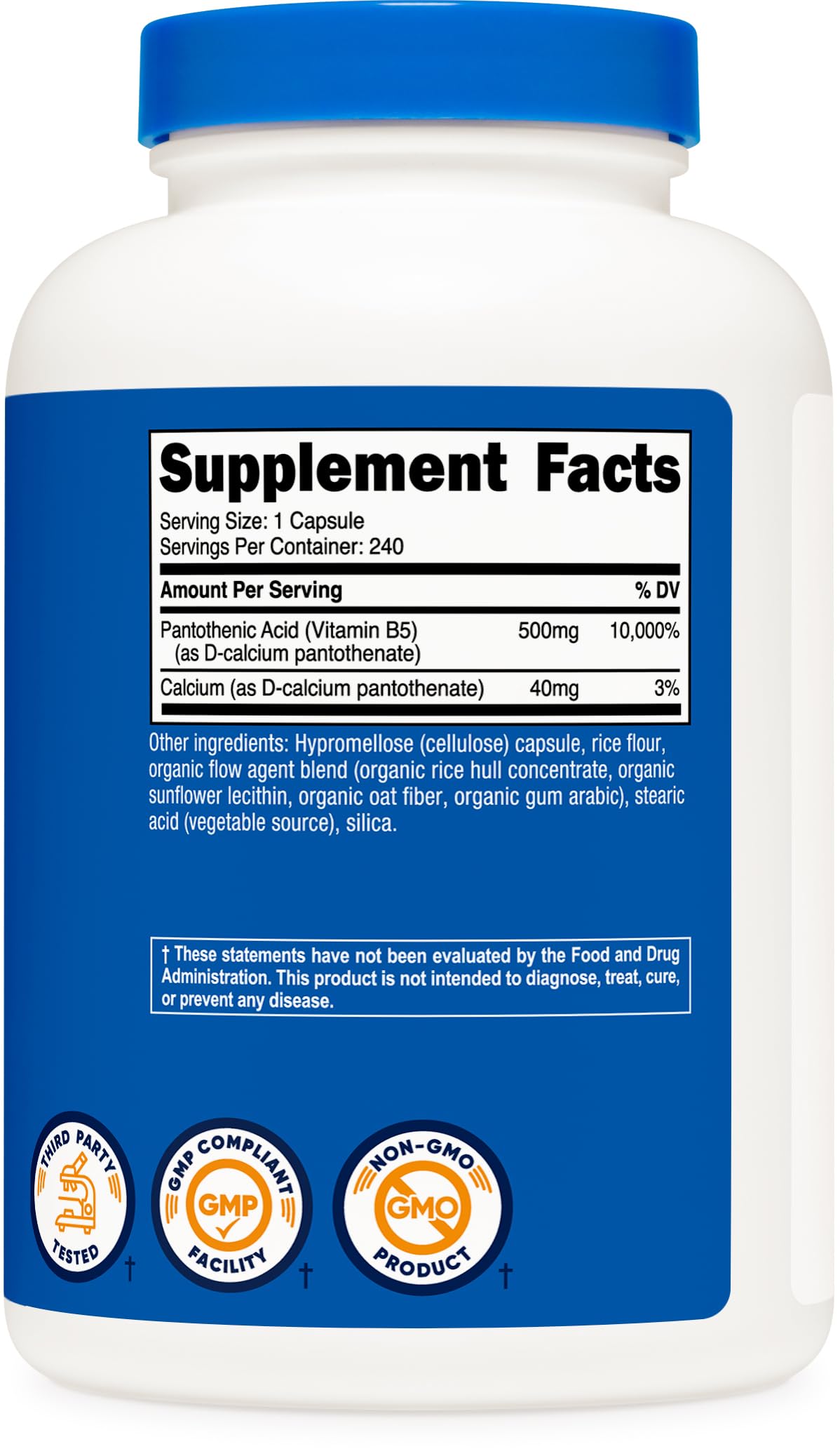 Nutricost bottle beside a daily supplement routine for convenient use