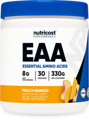 Nutricost front packaging showing servings and flavor for easy choice