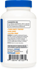Nutricost label detail highlighting 400 mg dosage and NSF GMP manufacturing benefits