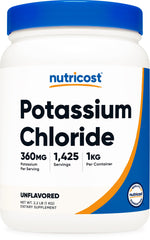 Nutricost front packaging showing 1kg container and clear label for easy identification and storage