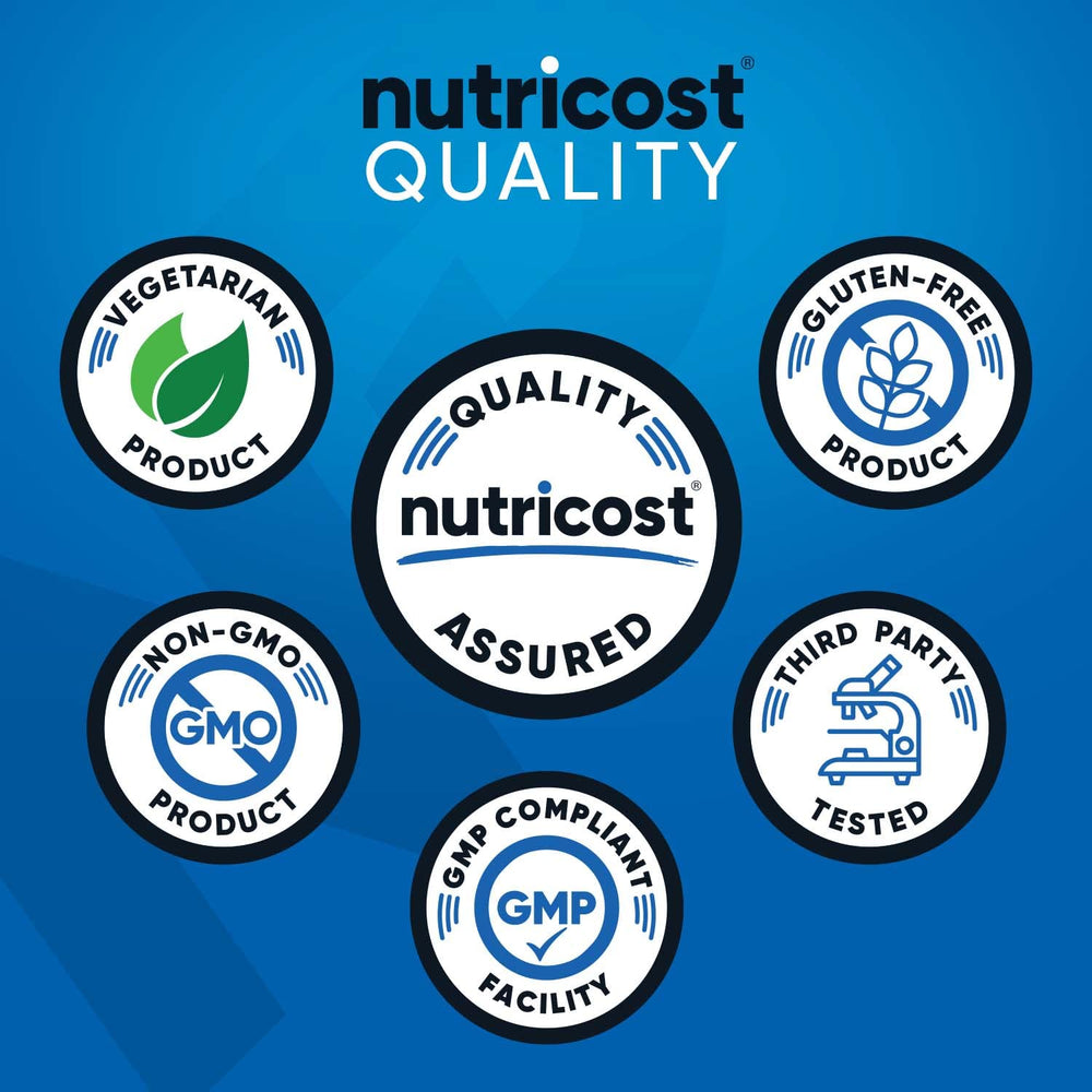 Close-up of Nutricost powder texture demonstrating fine mixability and smooth blend