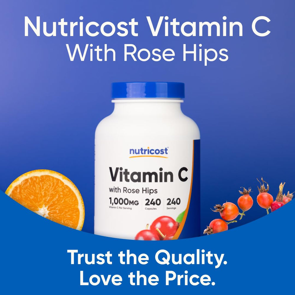 Nutricost bottle next to coin for scale, explaining long-lasting supply benefit