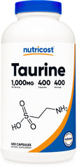 Nutricost bottle front packaging showing label and 400-count benefit