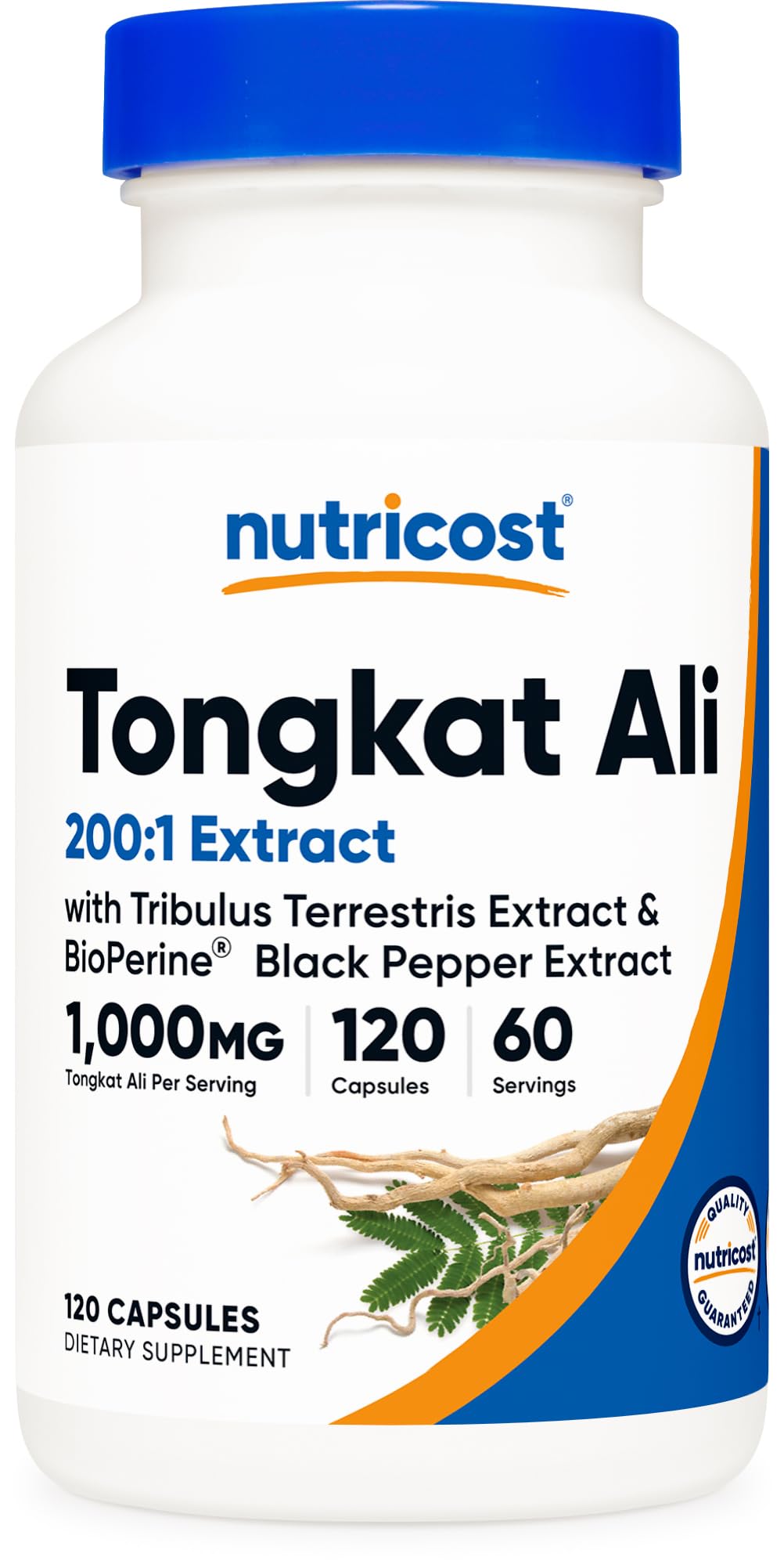 Nutricost front bottle view showing clean label and 120 capsules for clear product identification