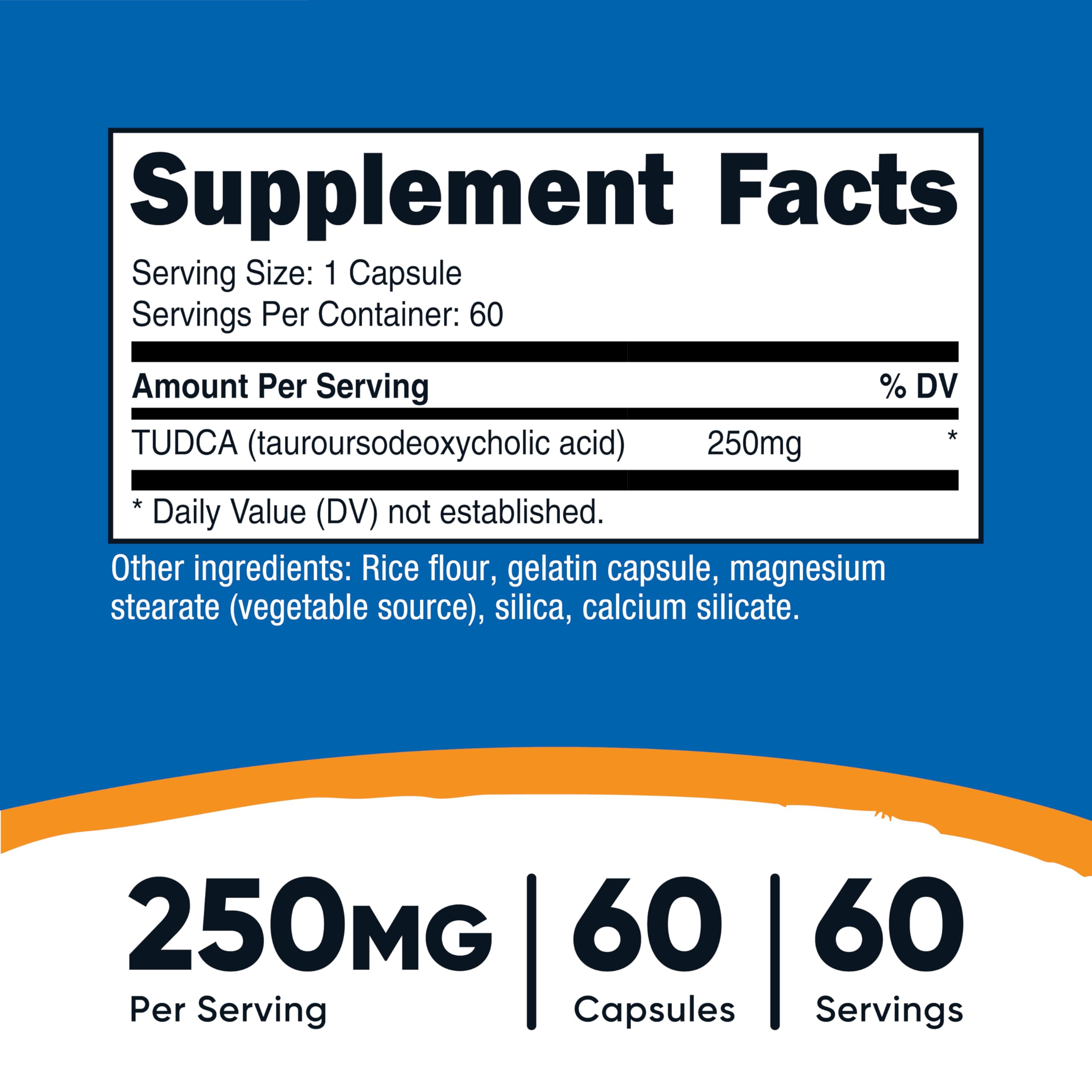 Nutricost Tudca capsule close-up highlighting smooth capsule texture and purity