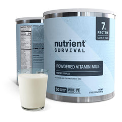 Nutrient Survival front can showing product branding and 50 servings benefit