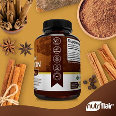 NutriFlair capsules resting in hand to show scale, convenient daily serving size