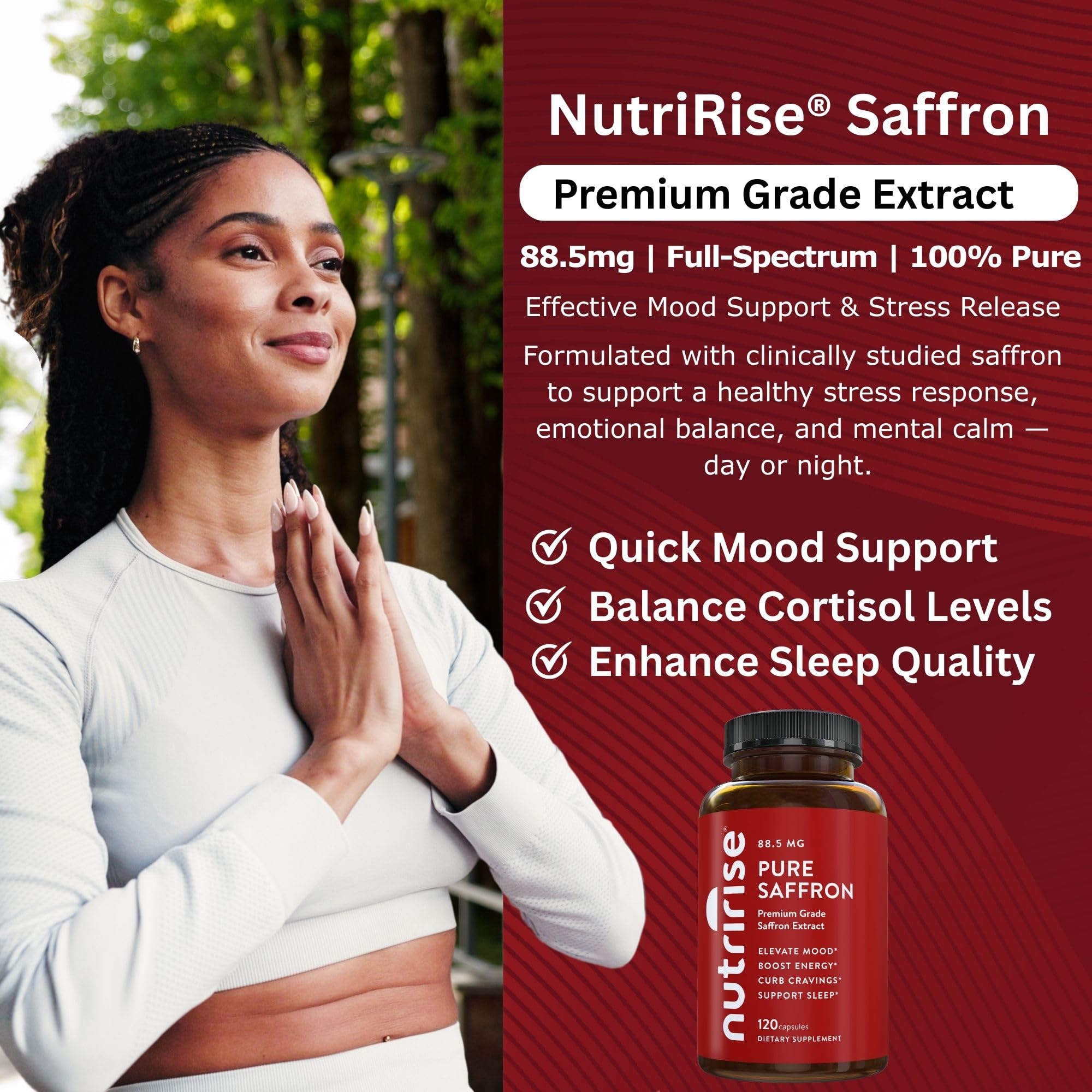 NutriRise capsule beside ruler for size and easy-swallow comparison