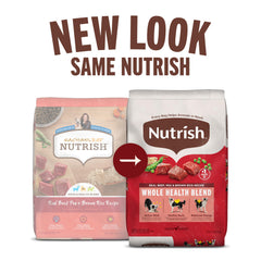 Nutrish ingredient close-up highlighting real beef and peas