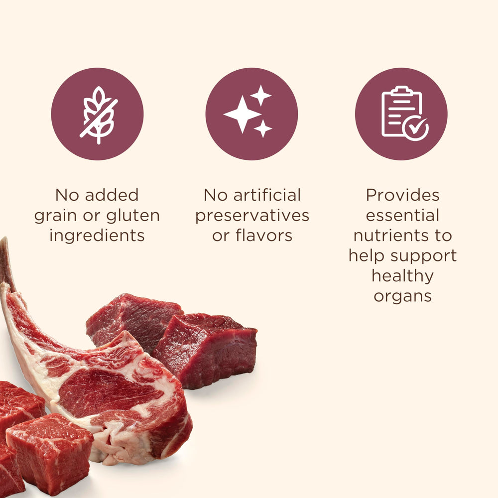 Nutrish real beef ingredient close-up highlighting meat-first benefit