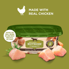 Nutrish open 8 oz tub ready to serve for convenient feeding