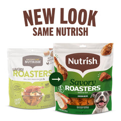 Close-up of Nutrish treat pieces highlighting tender chicken texture