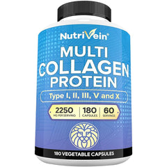 Nutrivein front packaging showing bottle and capsule benefits