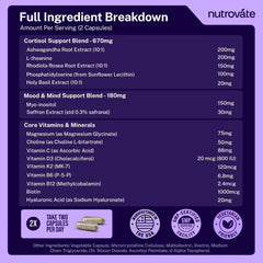 NutroVate capsules on a spoon showing serving size and convenient dosing