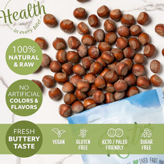 NUTS U.S. bowl of shelled hazelnuts ready to eat, offering crunchy snacking
