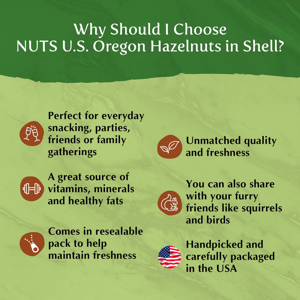 NUTS U.S. hazelnuts on countertop in kitchen setting inspiring recipe use