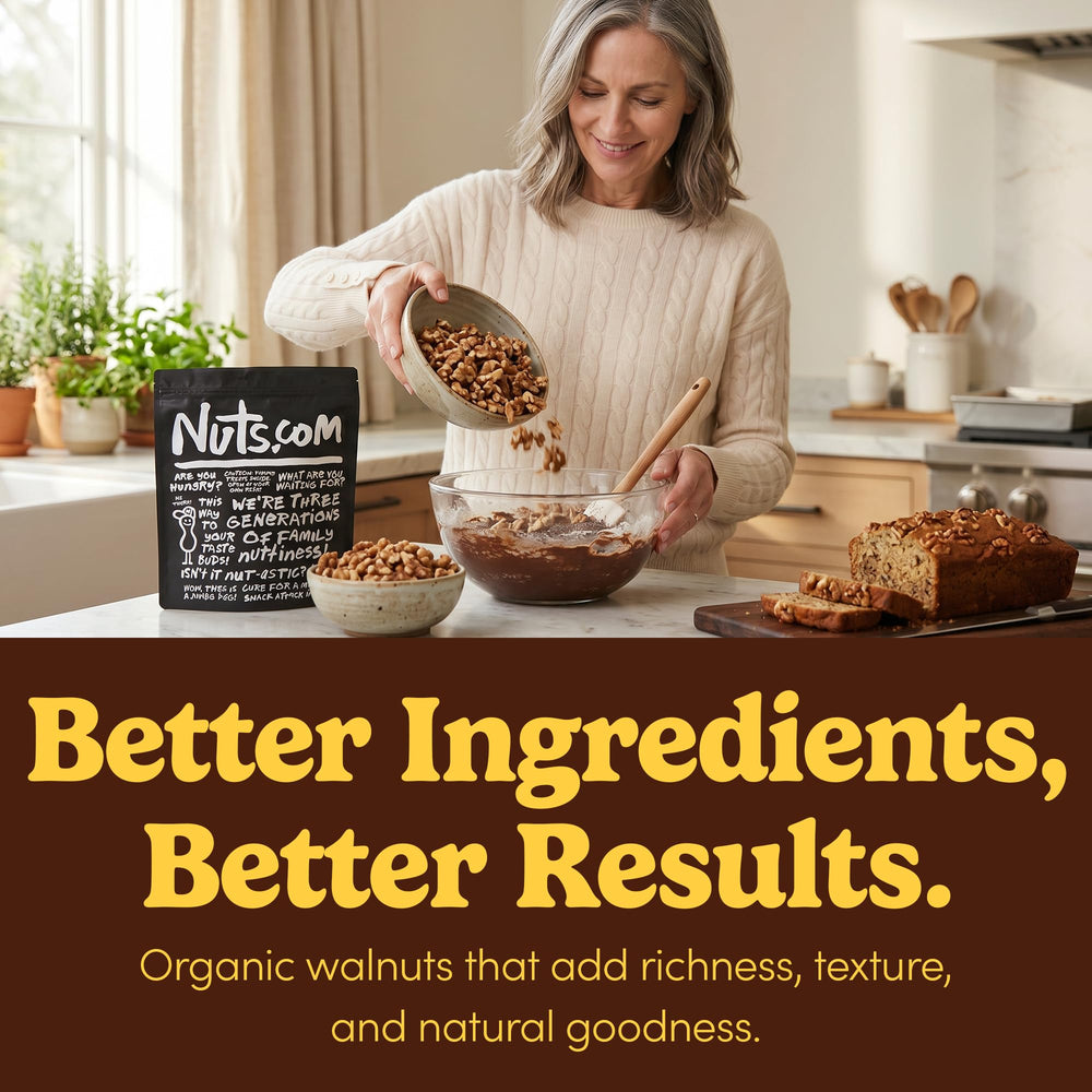 Nuts.com walnuts packed for hiking, lightweight energy for outdoor trips