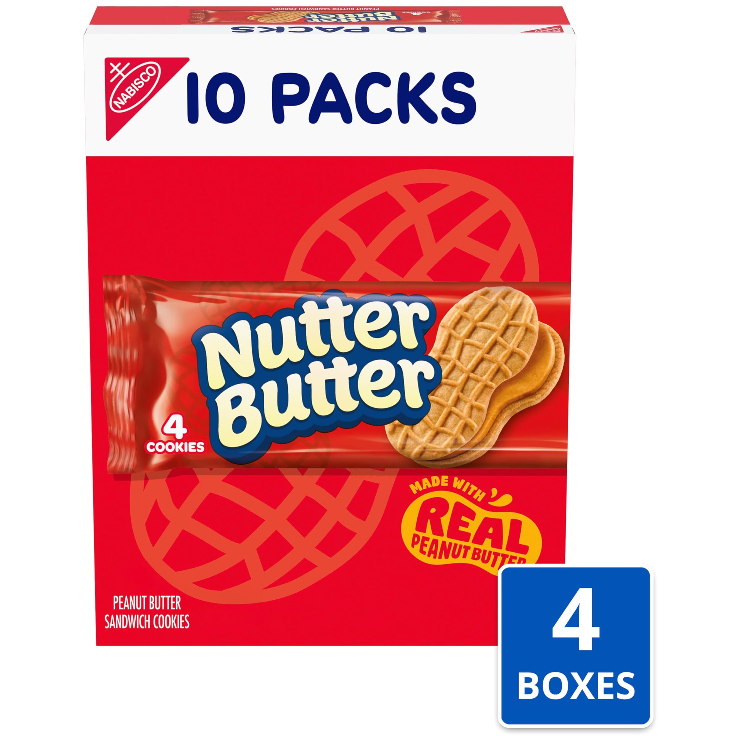 Nutter Butter cookie cross-section showing creamy real-peanut filling