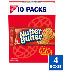 Nutter Butter cookie cross-section showing creamy real-peanut filling
