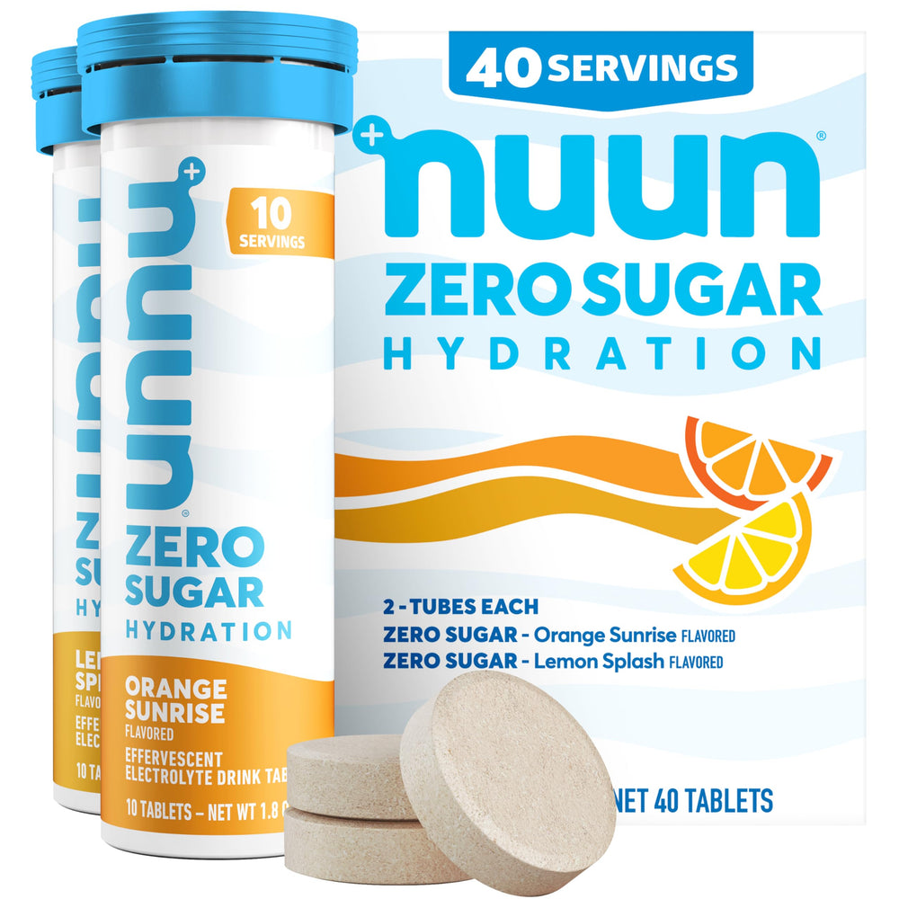 Nuun front packaging showing mixed citrus tubes and readable label, aids quick identification
