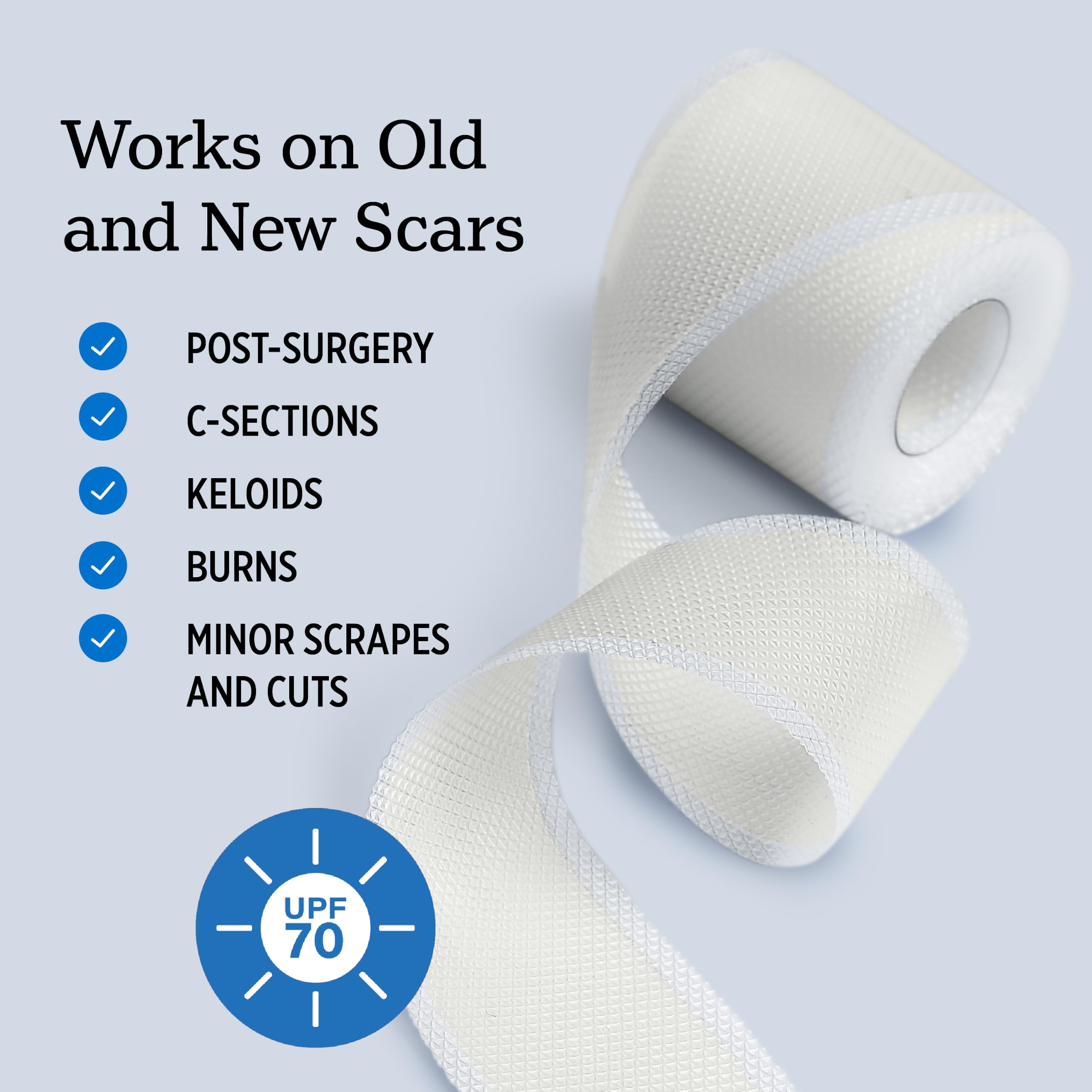 NUVADERMIS roll cut to size demo illustrating easy customization for scars