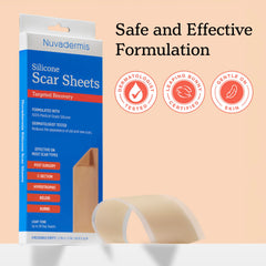 NUVADERMIS trimmed sheet fitted to a small scar for precise coverage