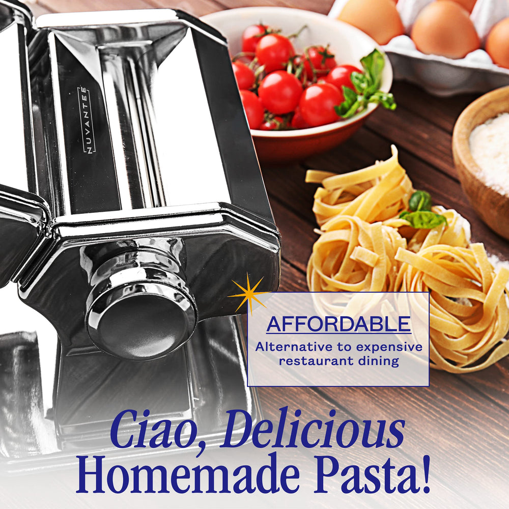 Nuvantee in kitchen lifestyle scene enabling fresh homemade pasta preparation