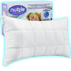 Nuzzle front packaging showing pillow and premium presentation benefit