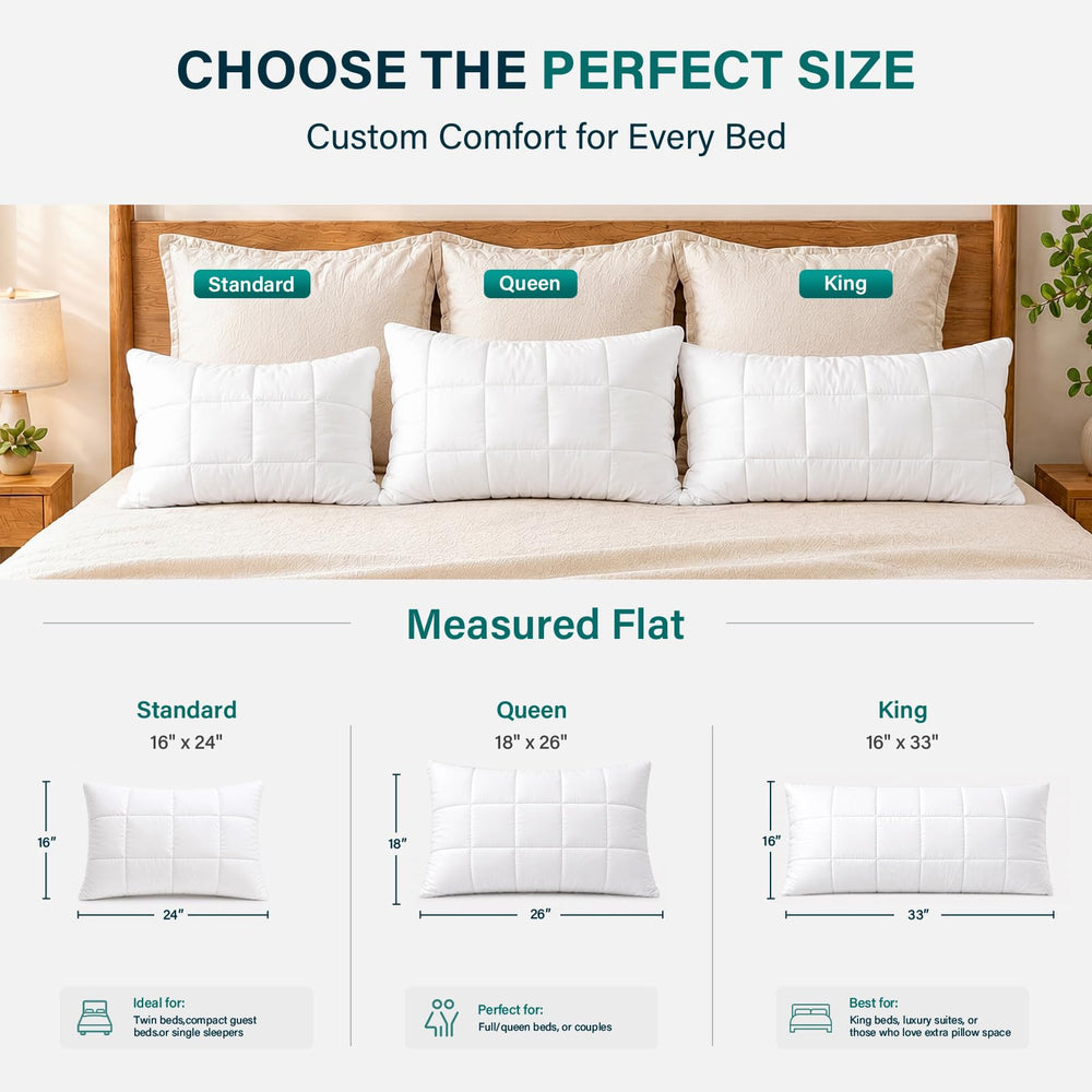 Nuzzle next to ruler showing 16x33 inch king size benefit