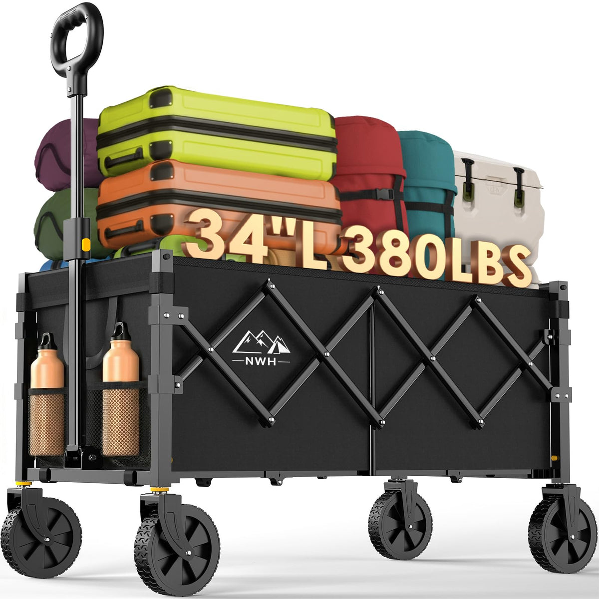 NWH front view full wagon showing long bed and capacity benefit