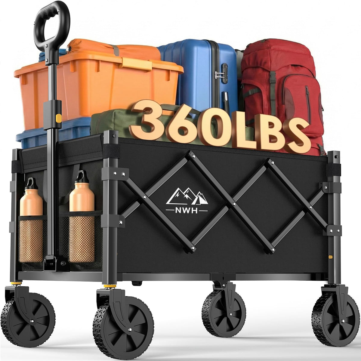 NWH wagon front view showing full load and easy access benefit