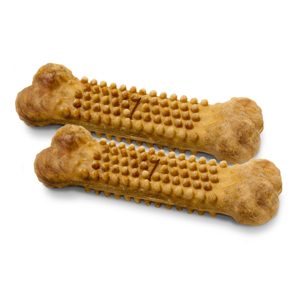 Nylabone ingredient label and nutrition panel showing USA-made quality