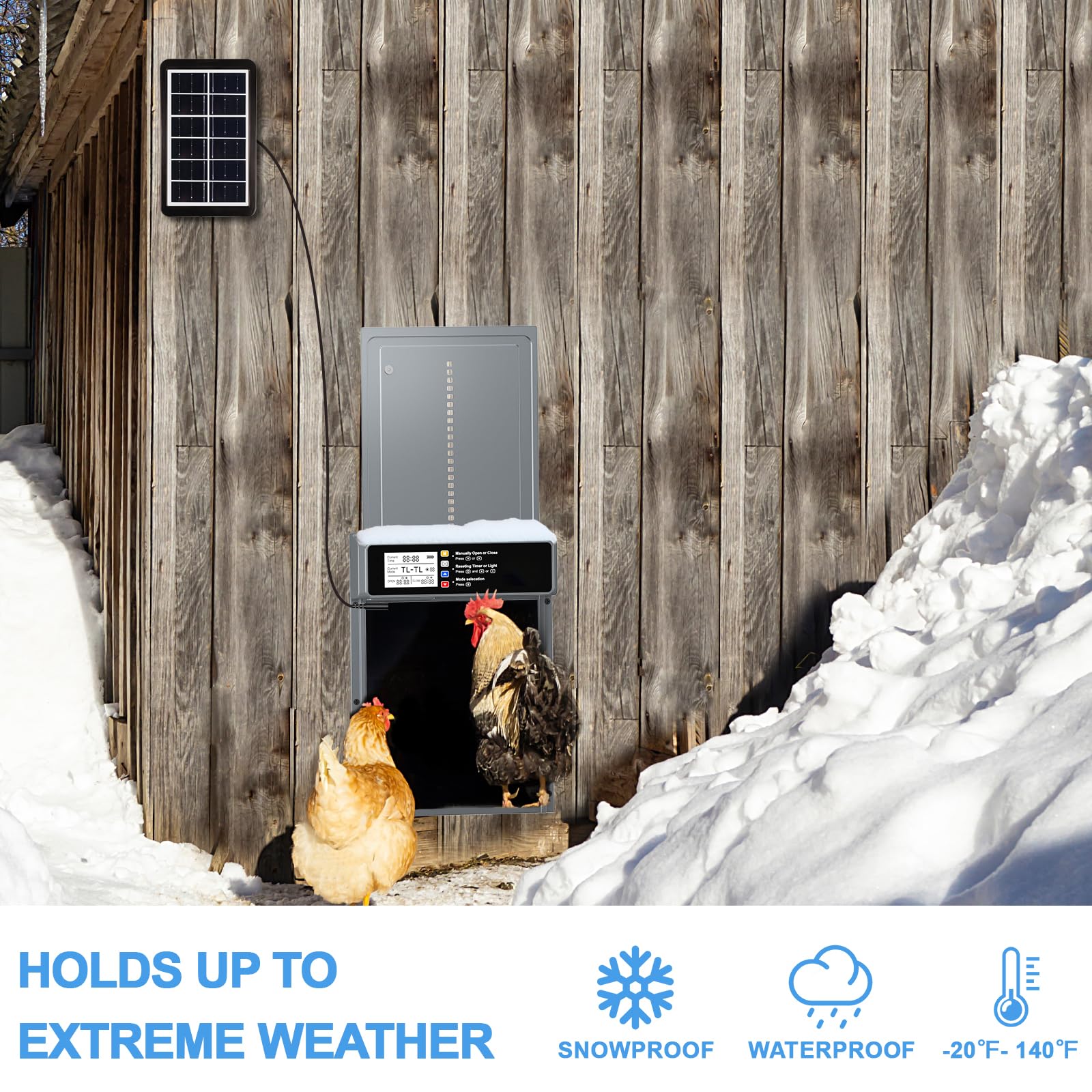 NyPots installed in a chicken coop illustrating convenience and improved security