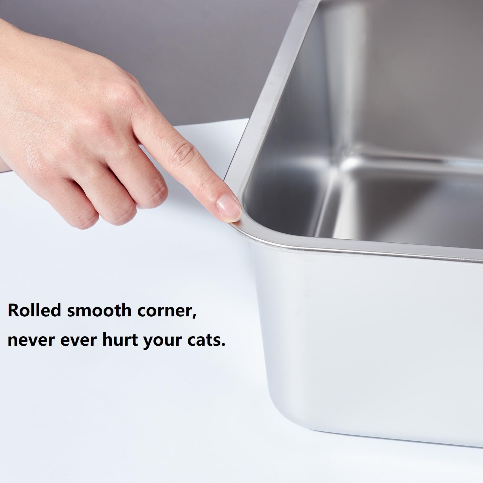 Nyutu holding 20 lbs of litter showing load capacity and benefit of heavy-duty strength