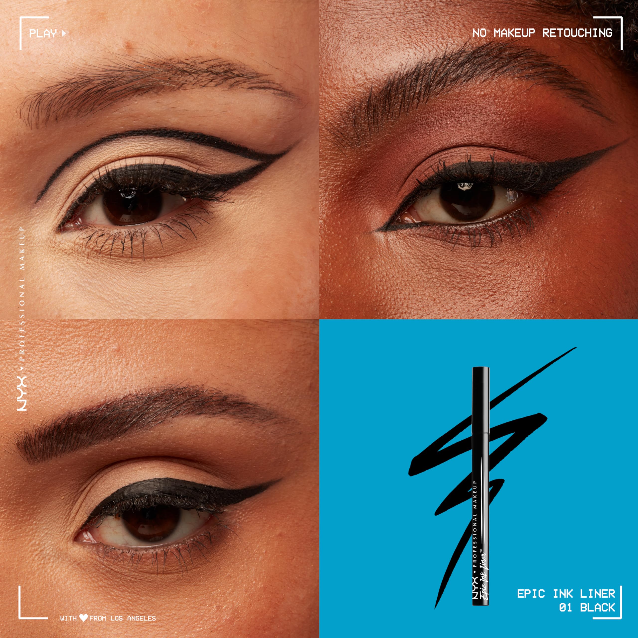 NYX PROFESSIONAL MAKEUP epic ink liner pack of two box offering value and backup convenience