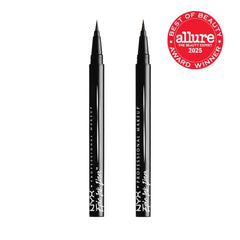 NYX PROFESSIONAL MAKEUP epic ink liner tip close-up demonstrating precise control and sharp lines